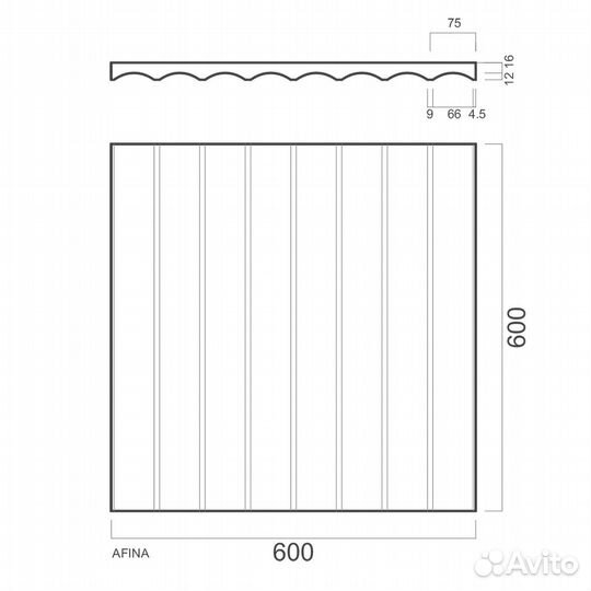 М-0061 afina Artpole 3D панель 600*600*28 мм