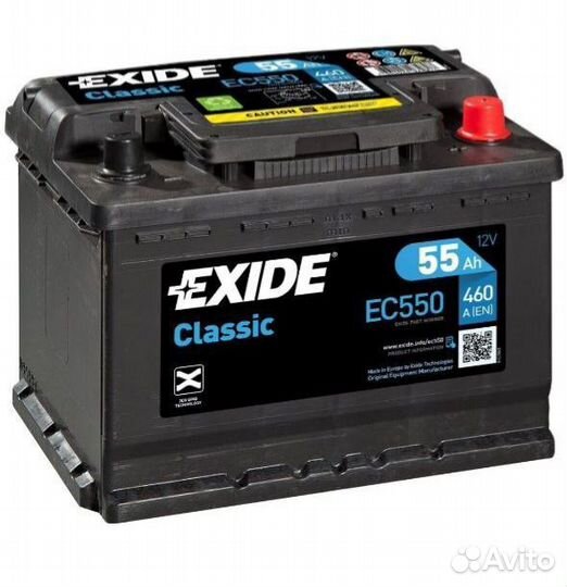 Аккумулятор exide 12 v 55 Ah