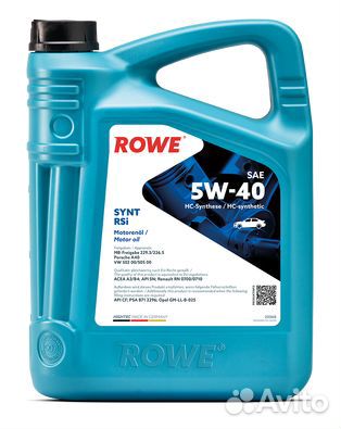 Масло моторное Rowe RSi 5w40