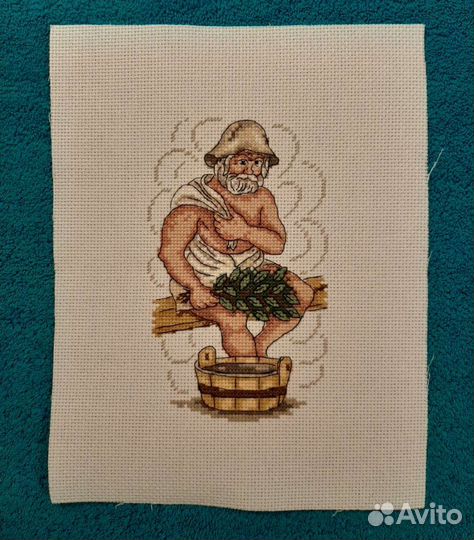 Готовая вышивка для бани/сауны