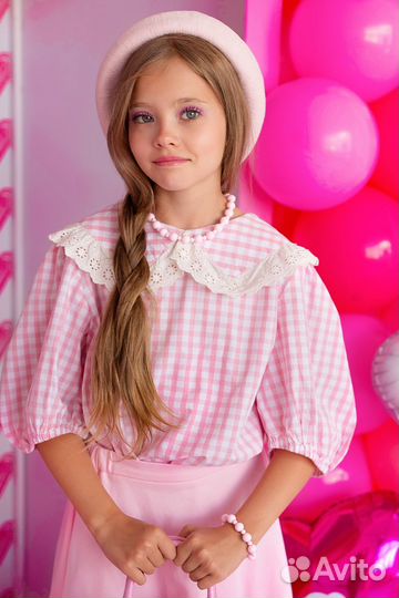 Детские локоны и макияж полный образ