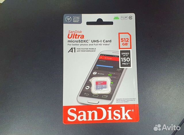 Карта памяти SanDisk microSD 512 гб UHS-I 150 Mb/s
