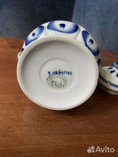 Молочник Гжель авторская работа