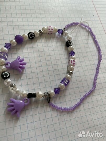 Цепь на чехол телефона из бисера