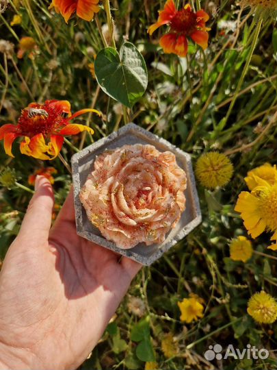 Свечи цветок и сердечко