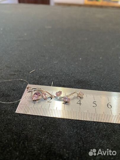 Золотые серьги 585 проба с аметистами