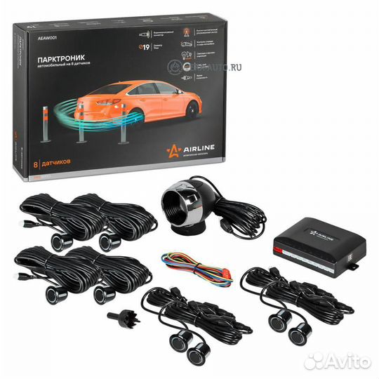 Airline aeaw001 Парктроник на 8 датчиков (черные)