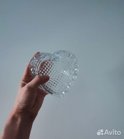 Конфетница хрусталь винтаж ретро сердце СССР