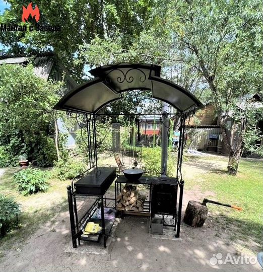 Мангал с крышей