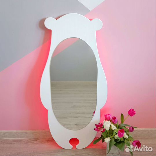 Зеркало детское с подсветкой музыкой пультом