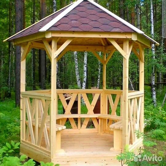 Беседка садовая из дерева