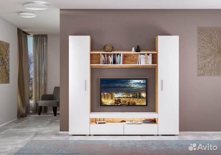 Стеллаж в гостинную