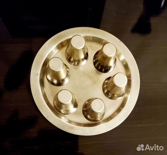 Мельхиоровые рюмки с золочением (СССР, 1968 г.)