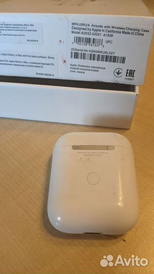 Зарядный бокс для apple airpods 2 white
