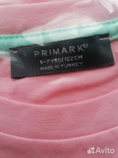 Футболка на девочку 6-7 Primark