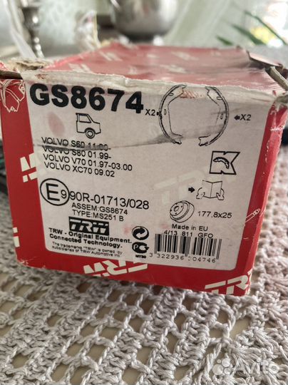 Колодки volvo