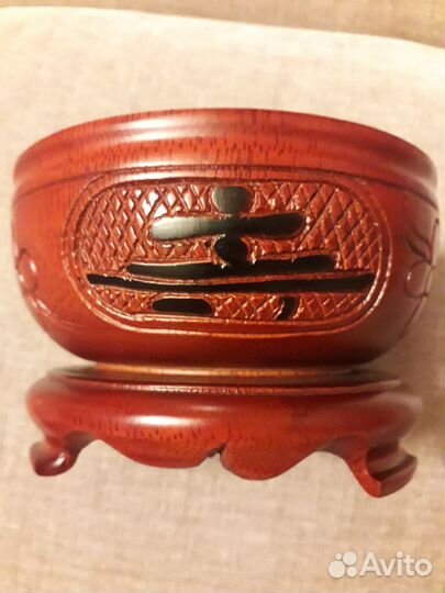 Пепельница деревянная резная, Индонезия