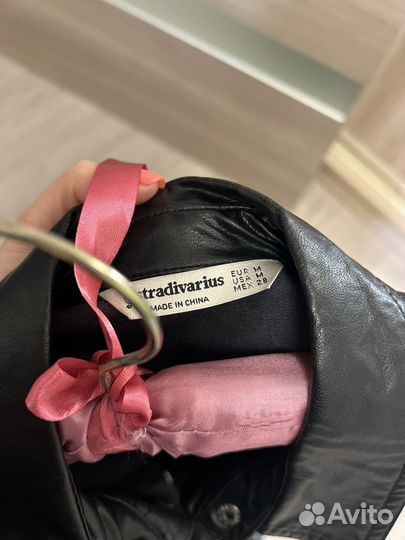 Рубашка кожаная Stradivarius