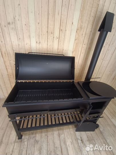 Мангал Гриль 5мм с печкой для казана 12-16л