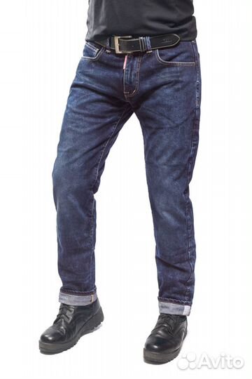 Мотоджинсы EF56 Samurai стрейч синий