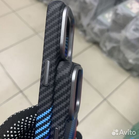 Чехол на iPhone 15 Pro/Max MagSafe luxo BMW M