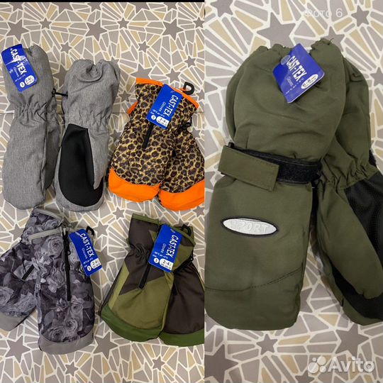 Новые Варежки болоневые краги 2-4года 6-8лет