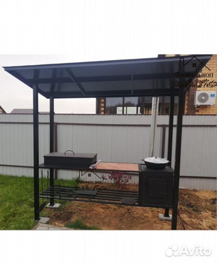 Мангал loft с крышей