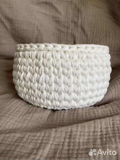 Корзина интерьерная (вязаная )