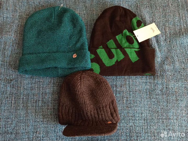 3 шапки новые, цена за все