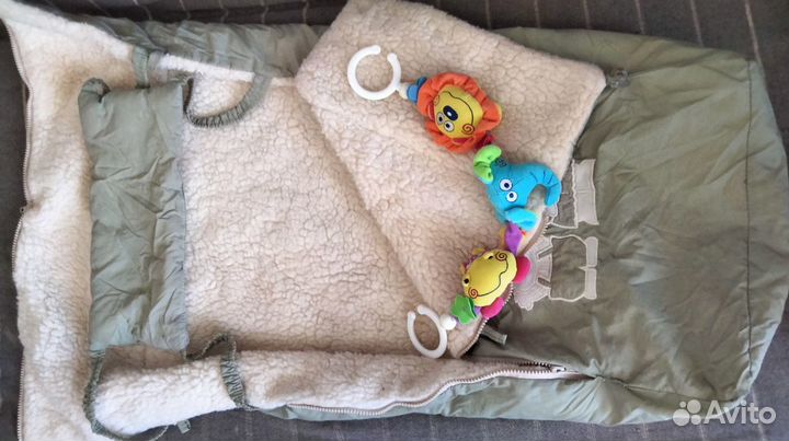 Детский зимний конверт на выписку