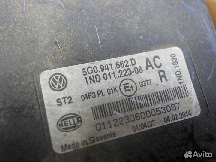 Туманка volkswagen golf 7 передняя правая