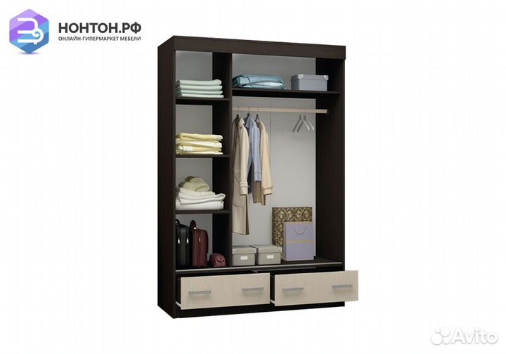 Шкаф-купе Лорд-1 дуб сонома / венге