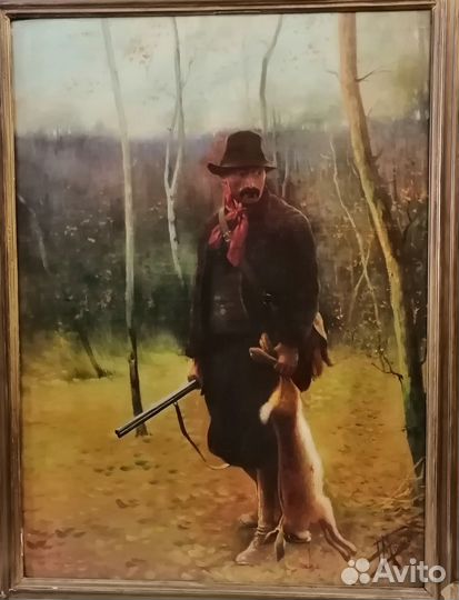 Картина Охотник. Mooro, 1917 г. Холст, масло