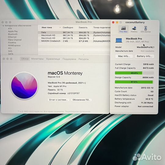 Maximum MacBook Pro 16 2021 M1 Pro 32 gb 1 Tb