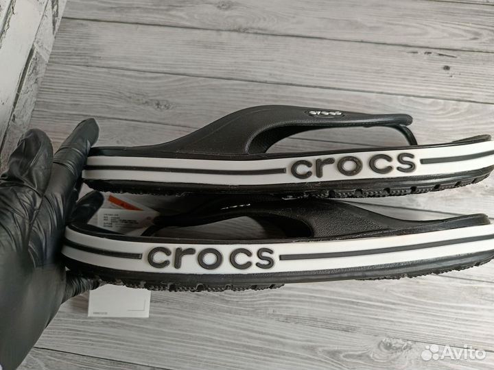 Сланцы мужские крокс crocs черный (дефекты)