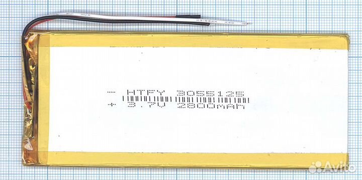 Аккумулятор Li-Pol (батарея) 3*55*125мм 3pin 3.7V