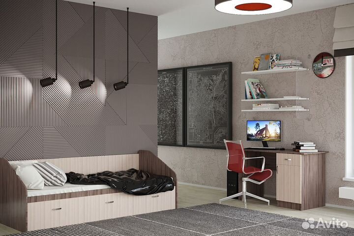 Кровать Ронда кр3Я-080 800х2000 мм, Ясень светлый