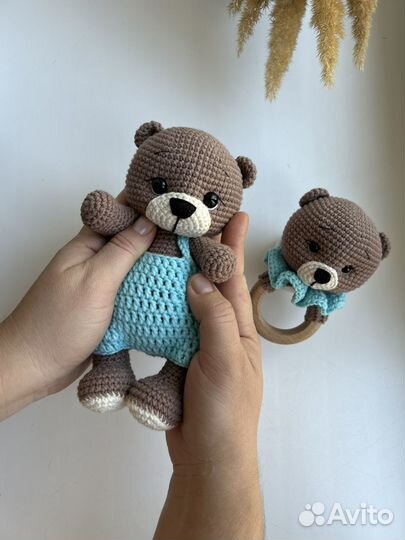 Подарочный набор Мишка и погремушка