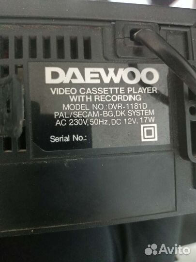 Видеомагнитофон daewoo DVR- 1181D