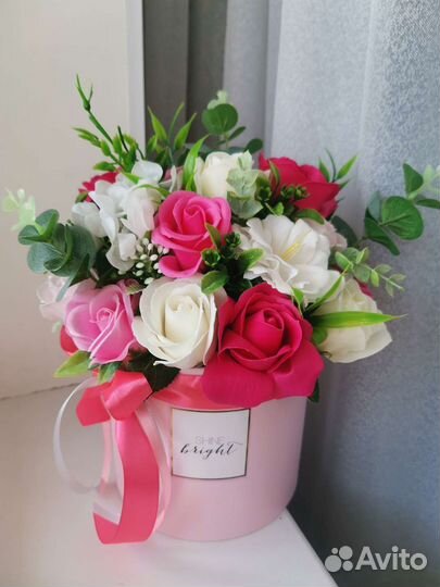 Букет из мыльных роз