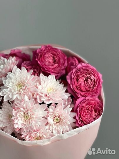 Букет «Малиновый десерт»