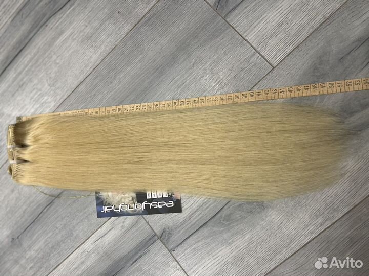 Волосы на заколках натуральные 51 см