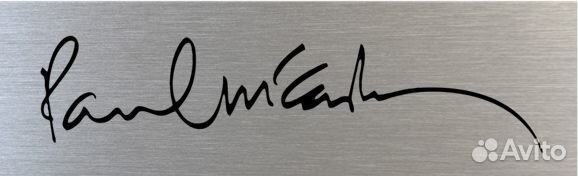 Paul McCartney автограф на металле в рамке подарок
