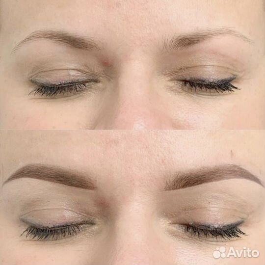 Перманентный макияж бровей губ и век татуаж