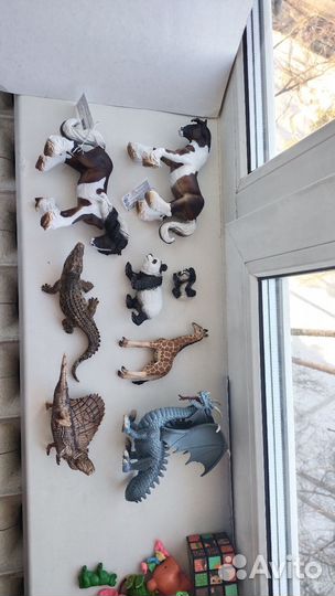 Фигурки животных, собаки, панда, крокодил