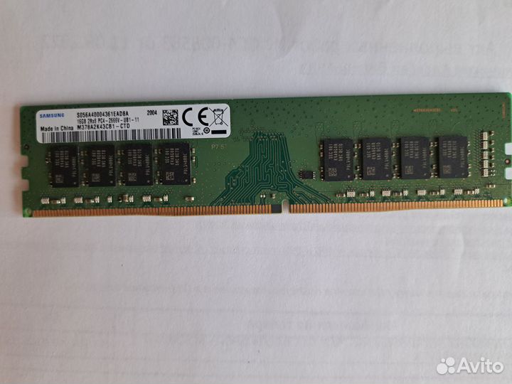Оперативка Samsung ddr4 16gb 2666. На гарантии