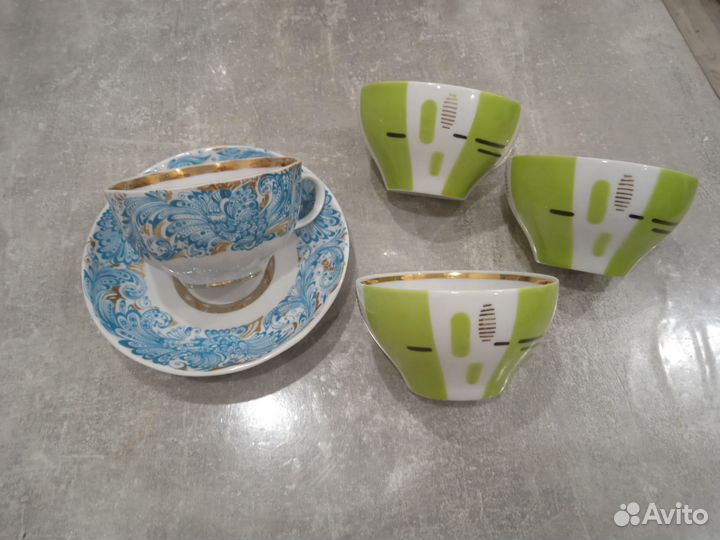 Чайная пара и чашки лфз, Дулево