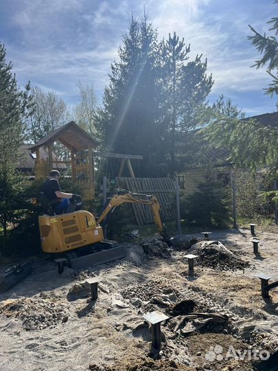 Аренда миниэкскаватора Услуги мини экскаватора