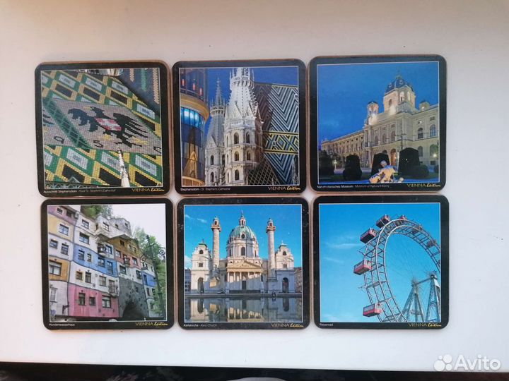 Пробковая подставка. Вена.набор 6шт