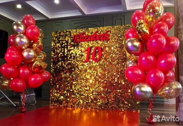 Продажа Блестящая фотозона с пайетками